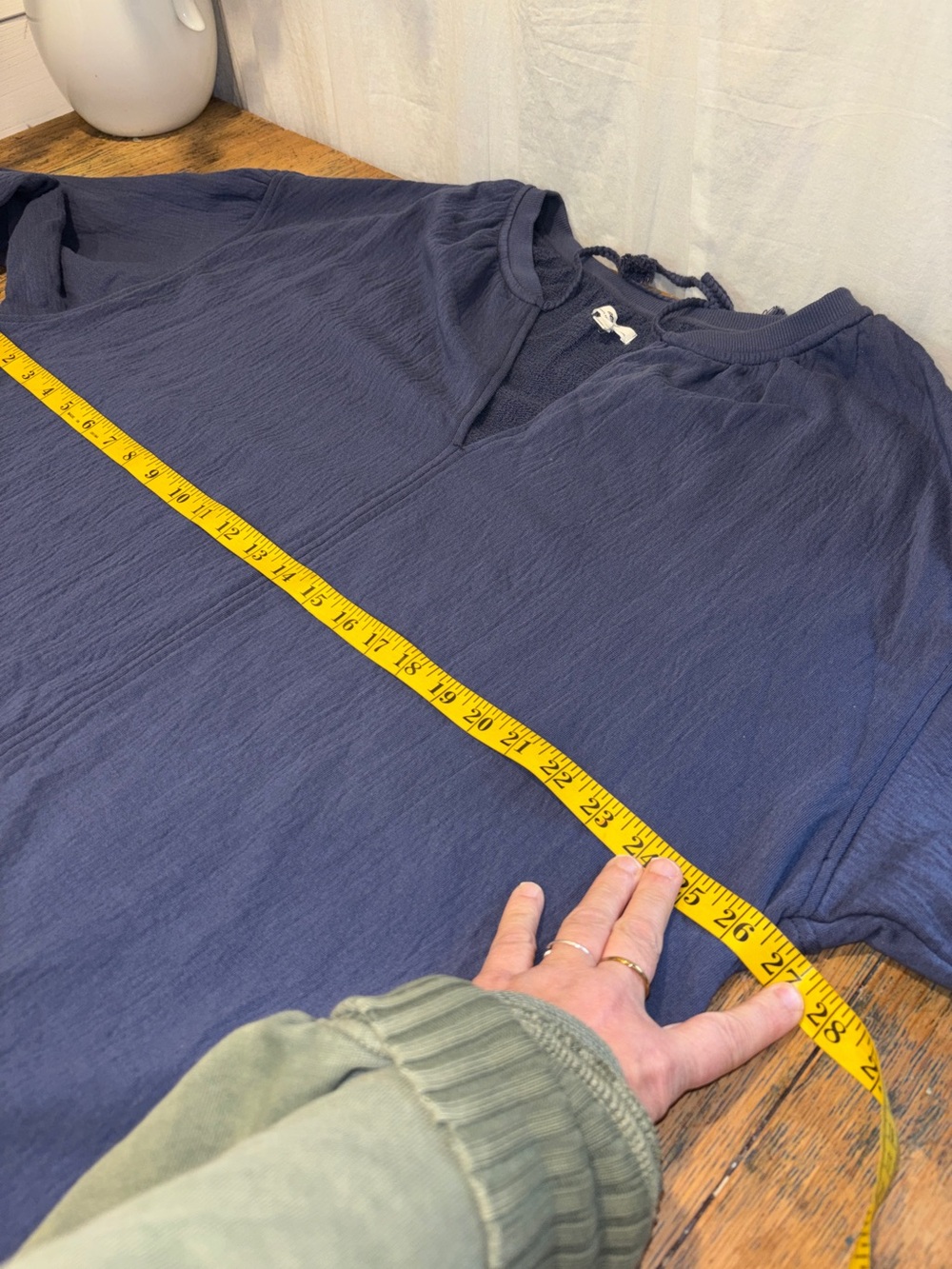 Aerie Oversized Blue Textured Pullover – Size XL - Picture 7 of 9